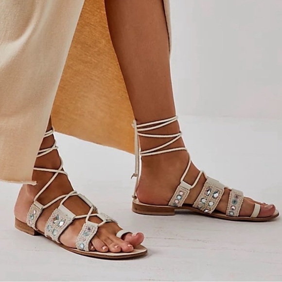 Free people mantra mirror ankle wrap sandal EU 37.5 / US 7 - Picture 1 of 7